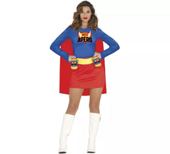 Superheldin mit Getränkekostüm für Damen