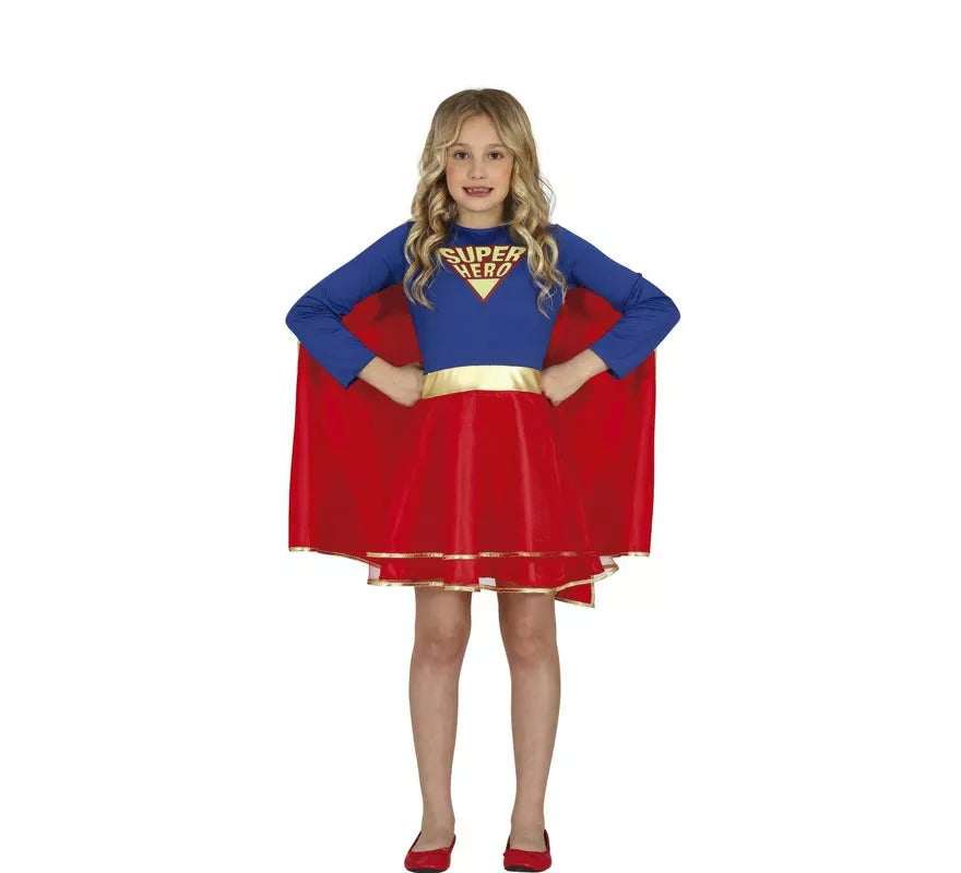 Translation missing: de.Disfraz de Super Heroína con falda para niña