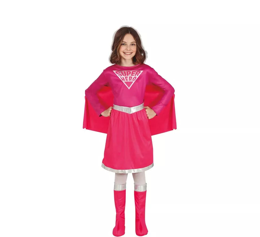 Translation missing: de.Disfraz de Super Heroína Rosa para niña