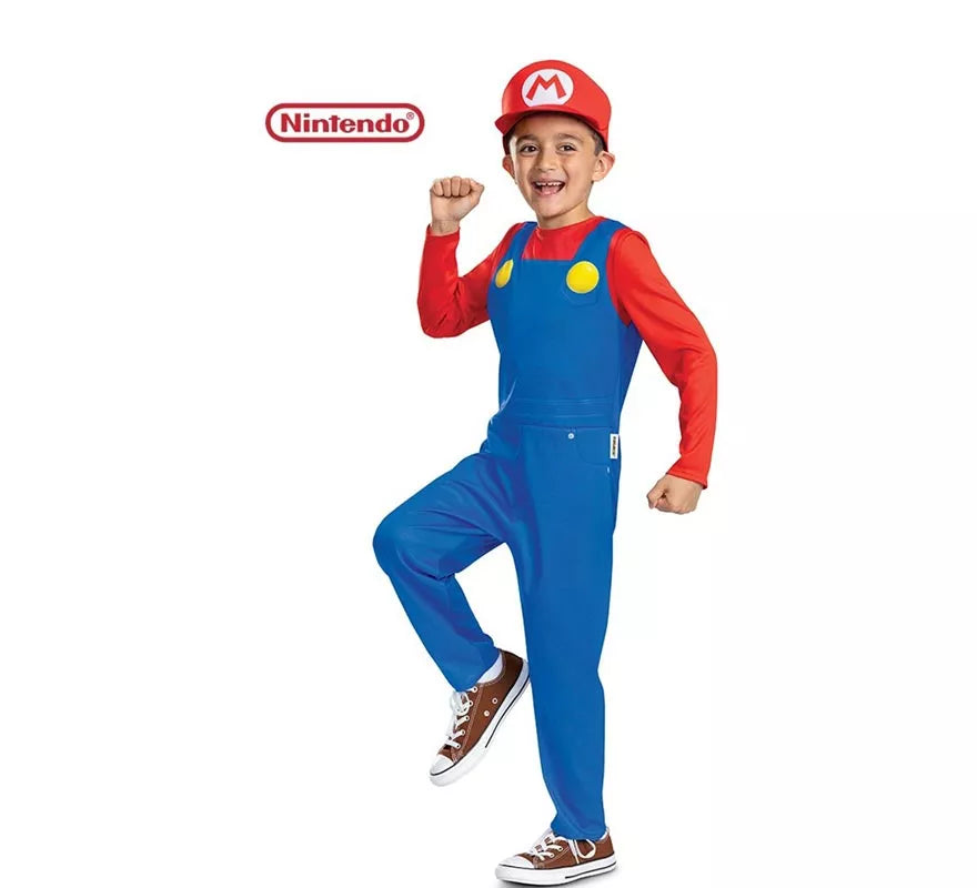 Translation missing: de.Disfraz de Super Mario con gorro para niños