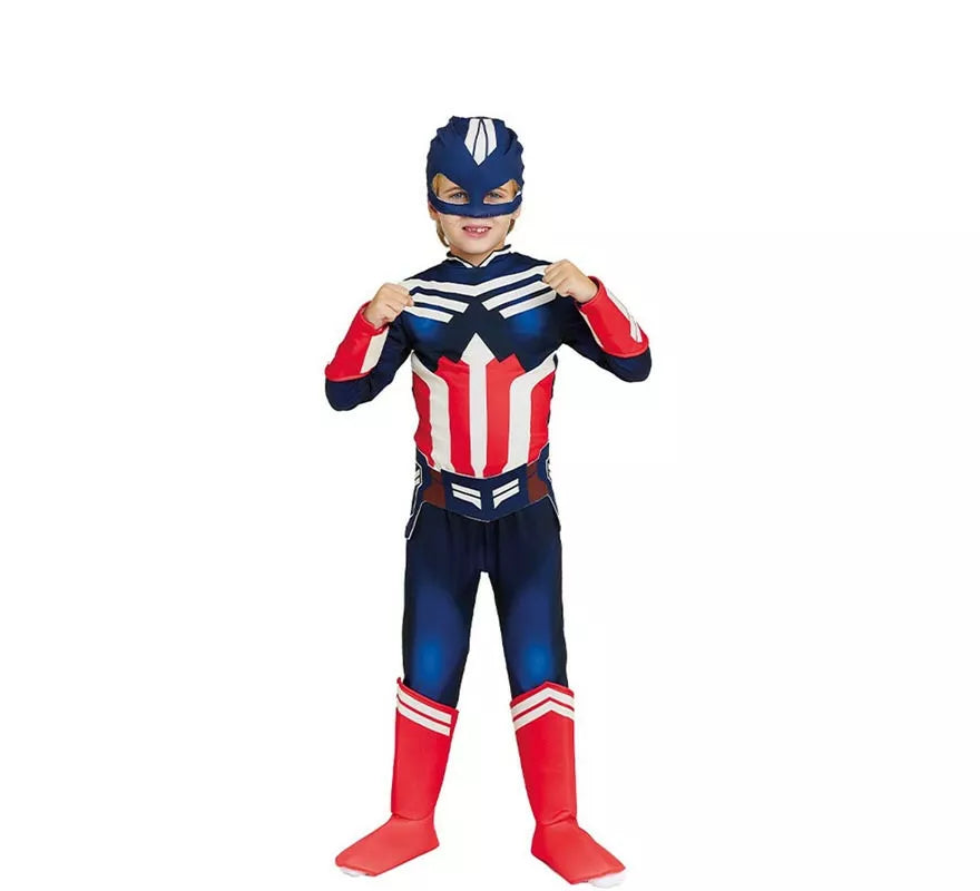 Translation missing: de.Disfraz de Superhéroe americano para niño