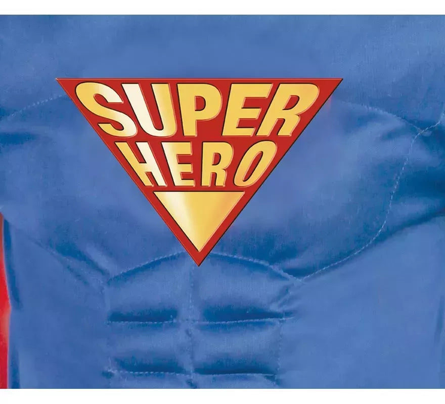 Translation missing: de.Disfraz de Superhéroe azul y rojo musculoso para niño