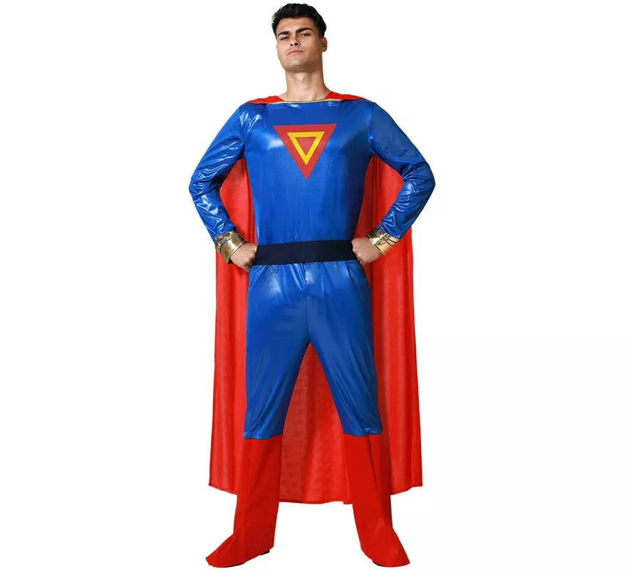 Translation missing: de.Disfraz de Súperheroe azul y rojo para hombre
