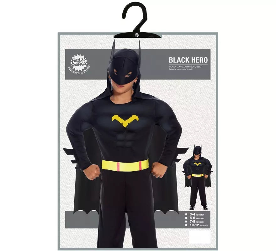 Translation missing: de.Disfraz de Superhéroe Oscuro musculoso para niño