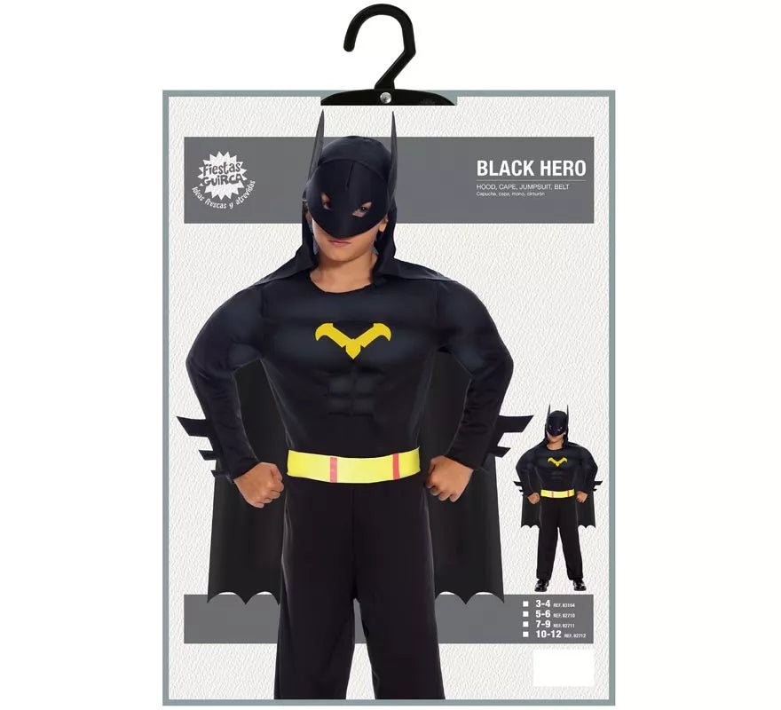 Translation missing: de.Disfraz de Superhéroe Oscuro musculoso para niño