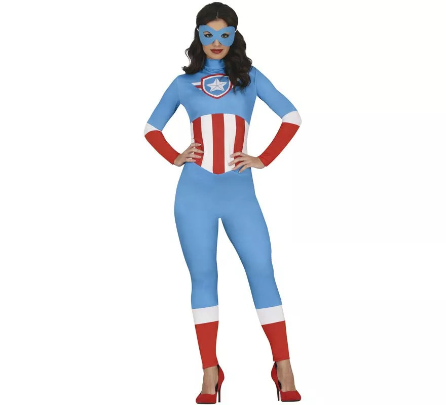 Translation missing: de.Disfraz de Superheroína Capitana Azul para mujer