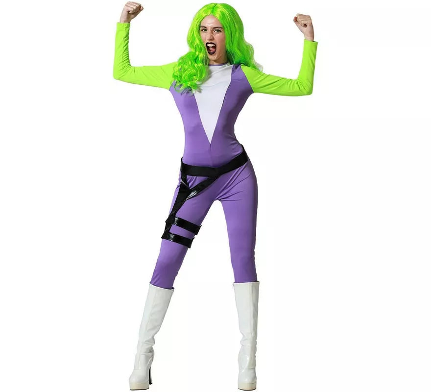 Translation missing: de.Disfraz de Superheroína verde para mujer
