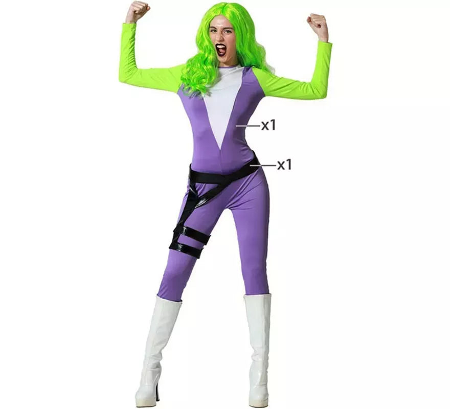 Translation missing: de.Disfraz de Superheroína verde para mujer
