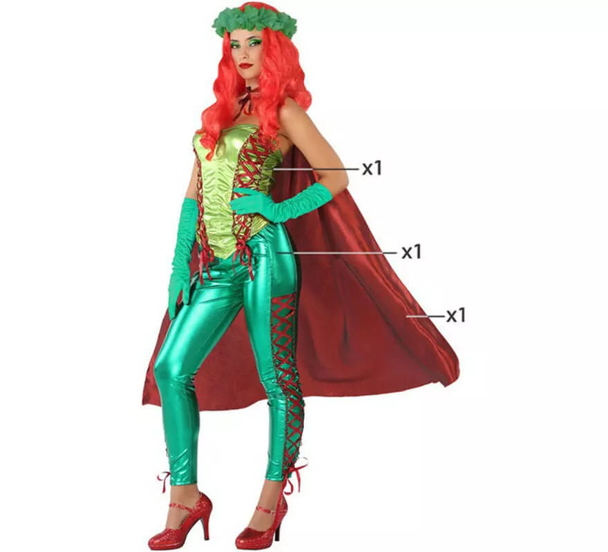 Disfraz de Superheroína verde para mujer