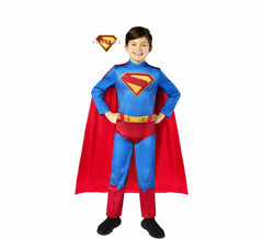 Superman Kostüm mit Umhang für Kinder