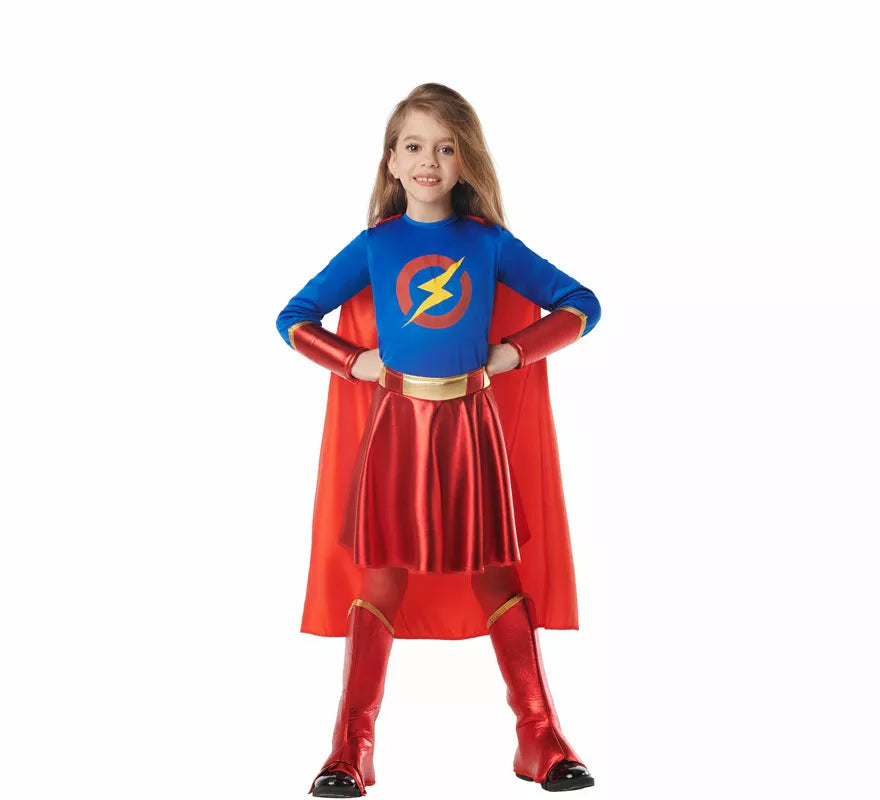 Translation missing: de.Disfraz de Superwoman con capa para niña