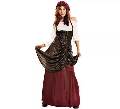 Disfraz de Tabernera medieval para mujer