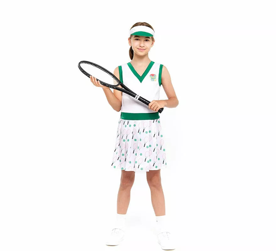 Disfraz de Tenista Retro para niña