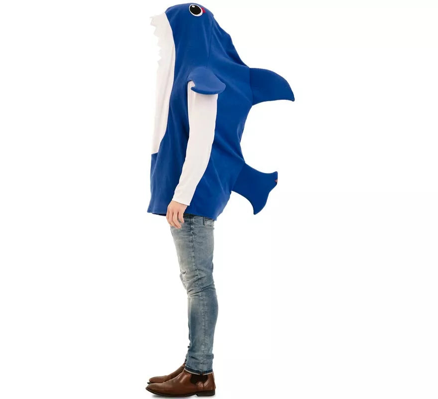 Translation missing: de.Disfraz de Tiburón Hombre Azul para hombre