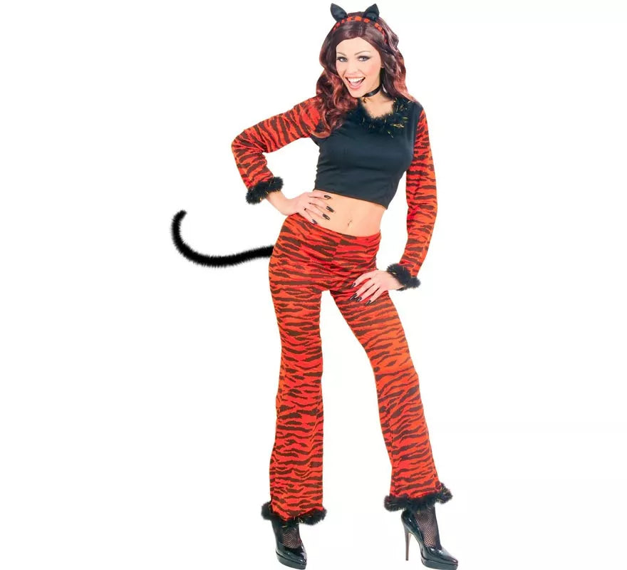 Translation missing: de.Disfraz de Tigre Animal Print naranja para mujer