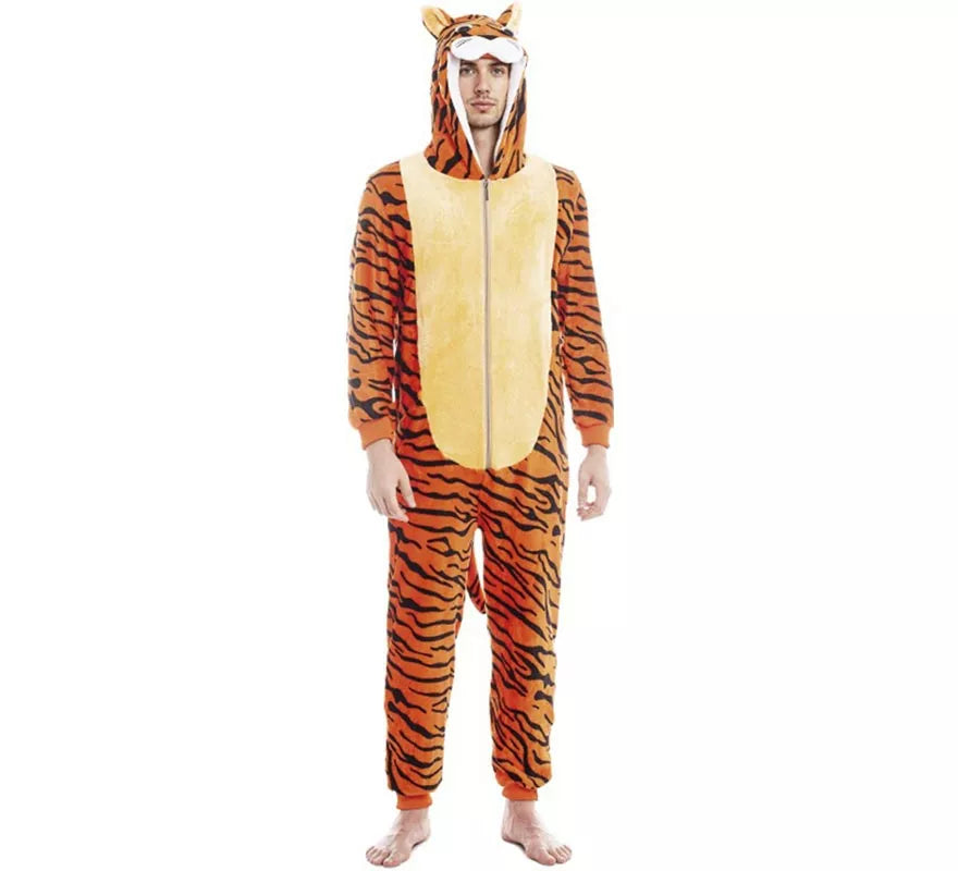 Translation missing: de.Disfraz de Tigre Naranja con Rayas para adultos