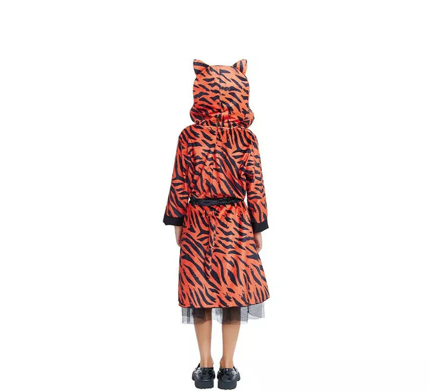 Translation missing: de.Disfraz de Tigresa en vestido con capucha para niña y adolescente