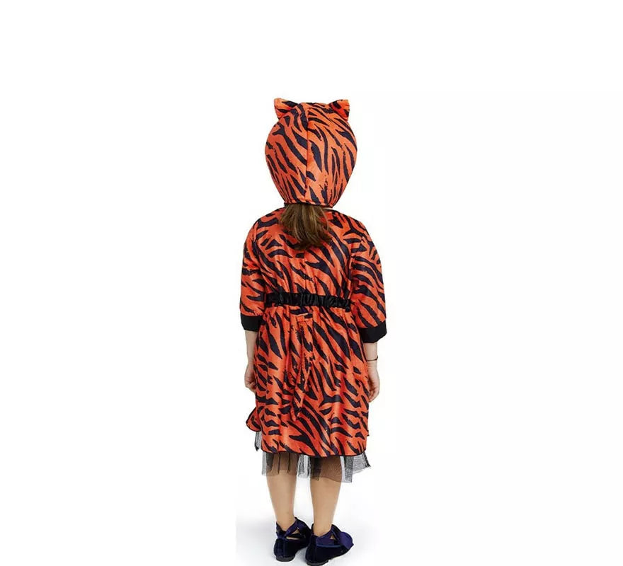 Translation missing: de.Disfraz de Tigresa en vestido naranja para bebé y niña