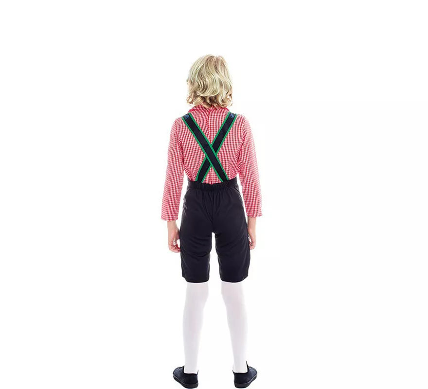 Disfraz de Tirolés con Pantalones Negros para niño