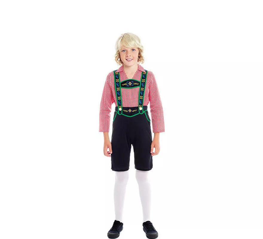 Translation missing: de.Disfraz de Tirolés con Pantalones Negros para niño