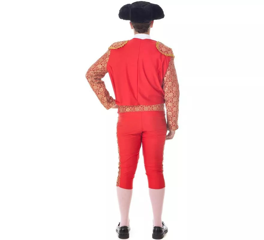 Translation missing: de.Disfraz de Torero clásico rojo y dorado para hombre