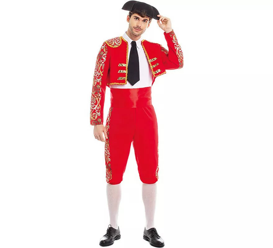 Translation missing: de.Disfraz de Torero rojo Español para hombre