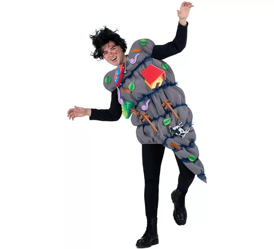 Translation missing: de.Disfraz de Tornado gris con accesorios para adulto