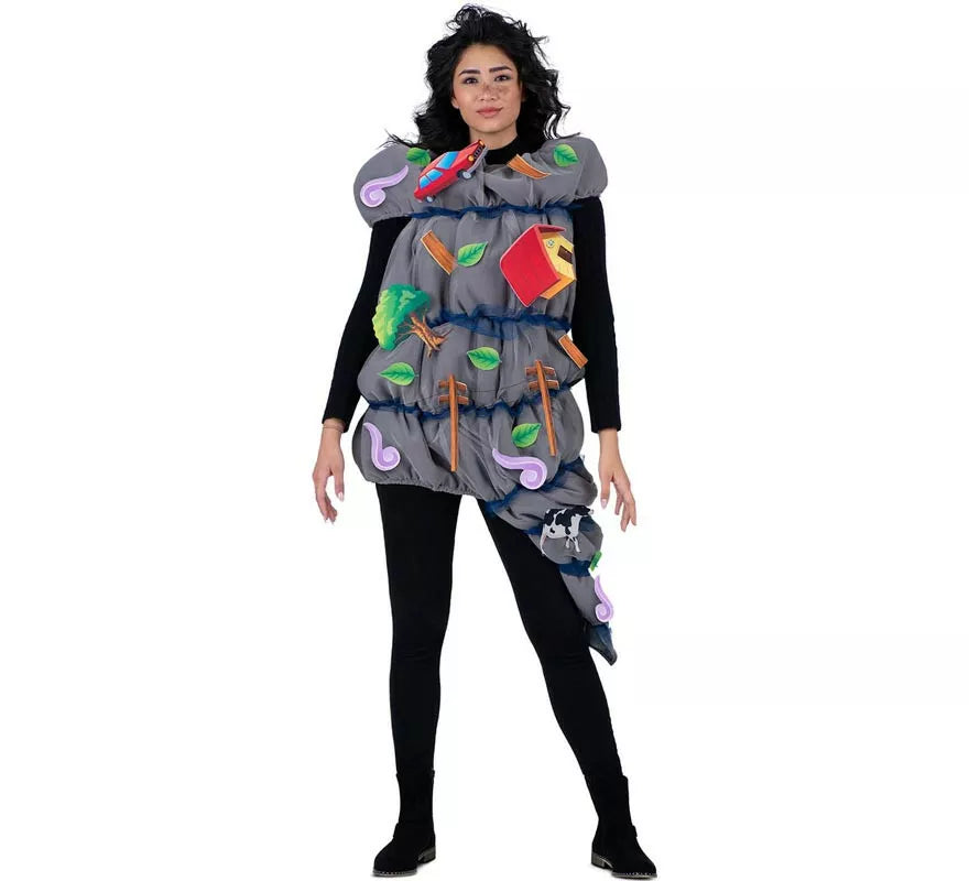 Translation missing: de.Disfraz de Tornado gris con accesorios para adulto
