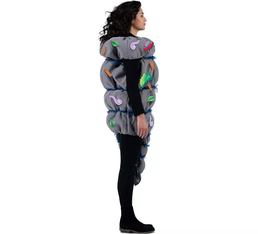 Translation missing: de.Disfraz de Tornado gris con accesorios para adulto