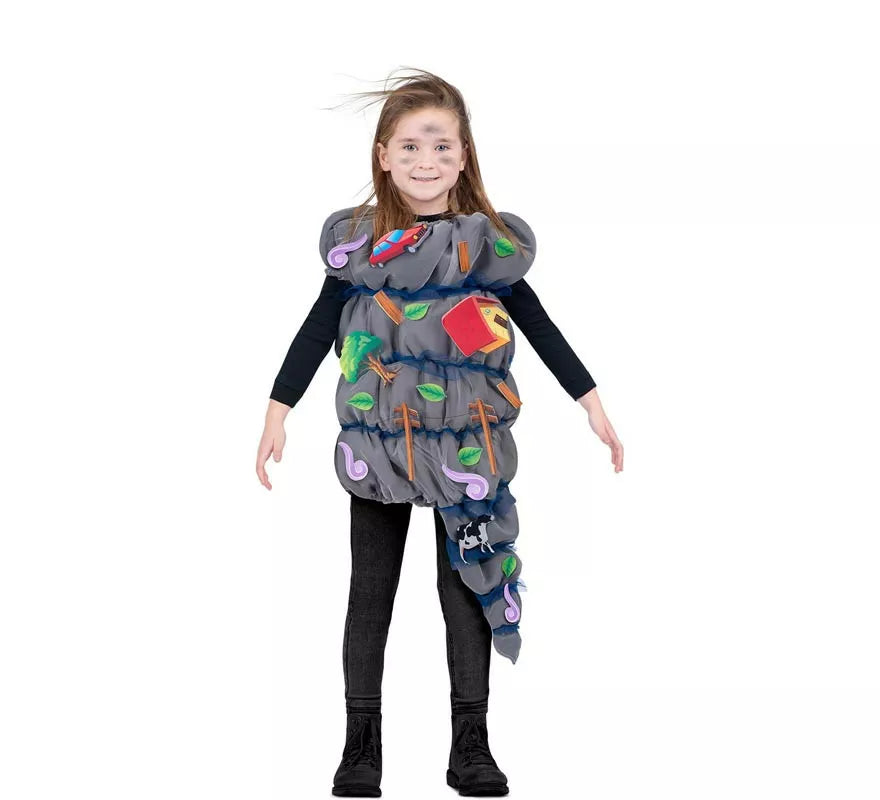 Translation missing: de.Disfraz de Tornado gris con accesorios para niños