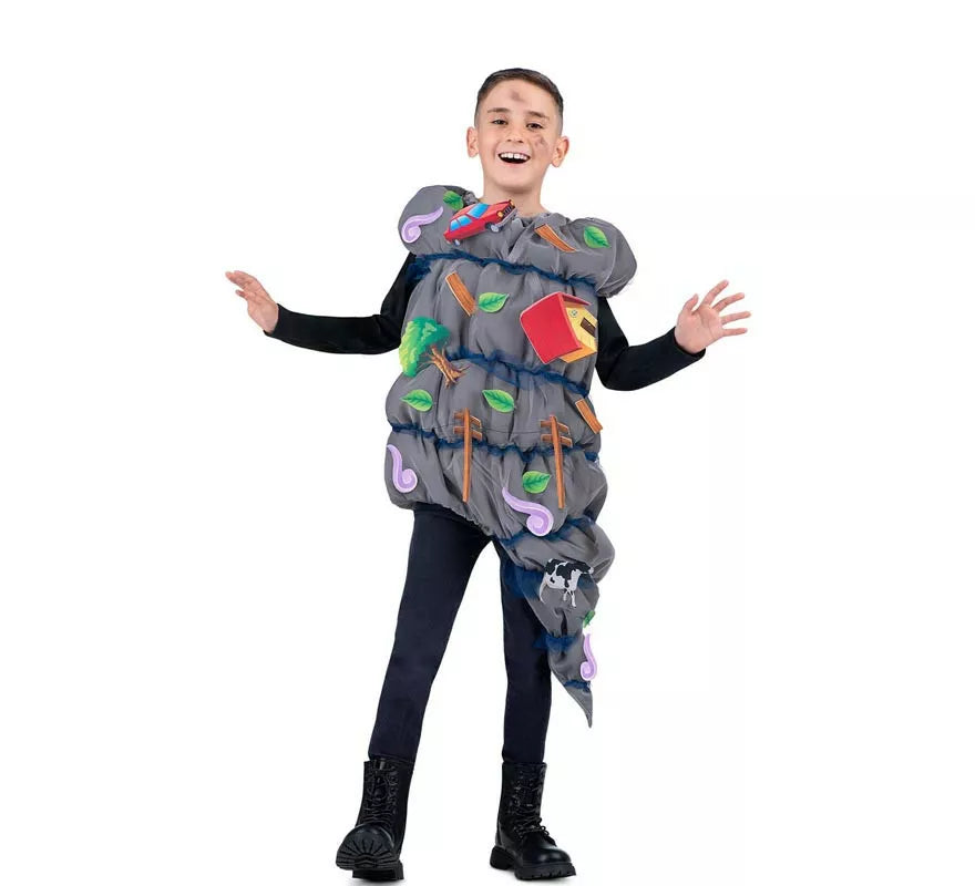 Translation missing: de.Disfraz de Tornado gris con accesorios para niños