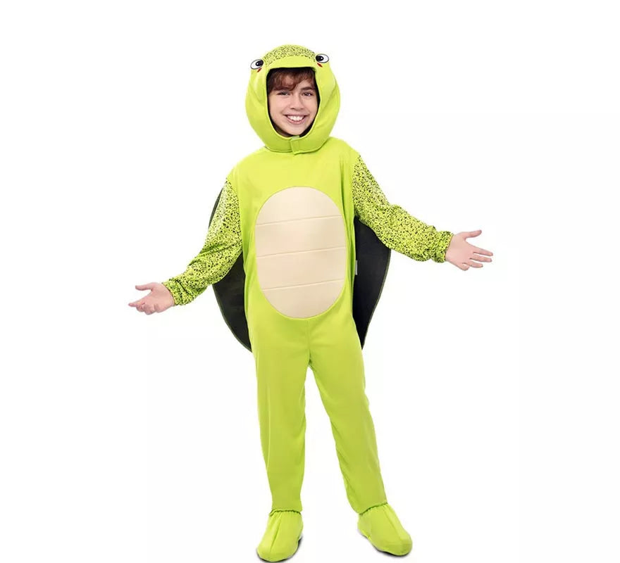 Translation missing: de.Disfraz de Tortuga verde con caparazón para niños