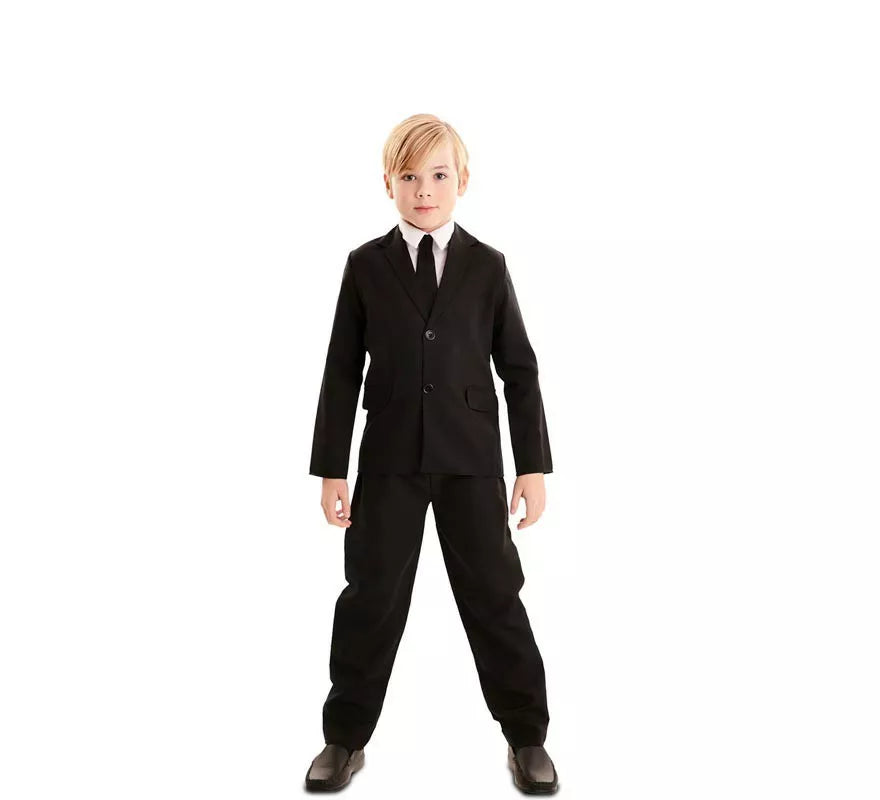 Translation missing: de.Disfraz de Traje de Hombre de Negro para niños