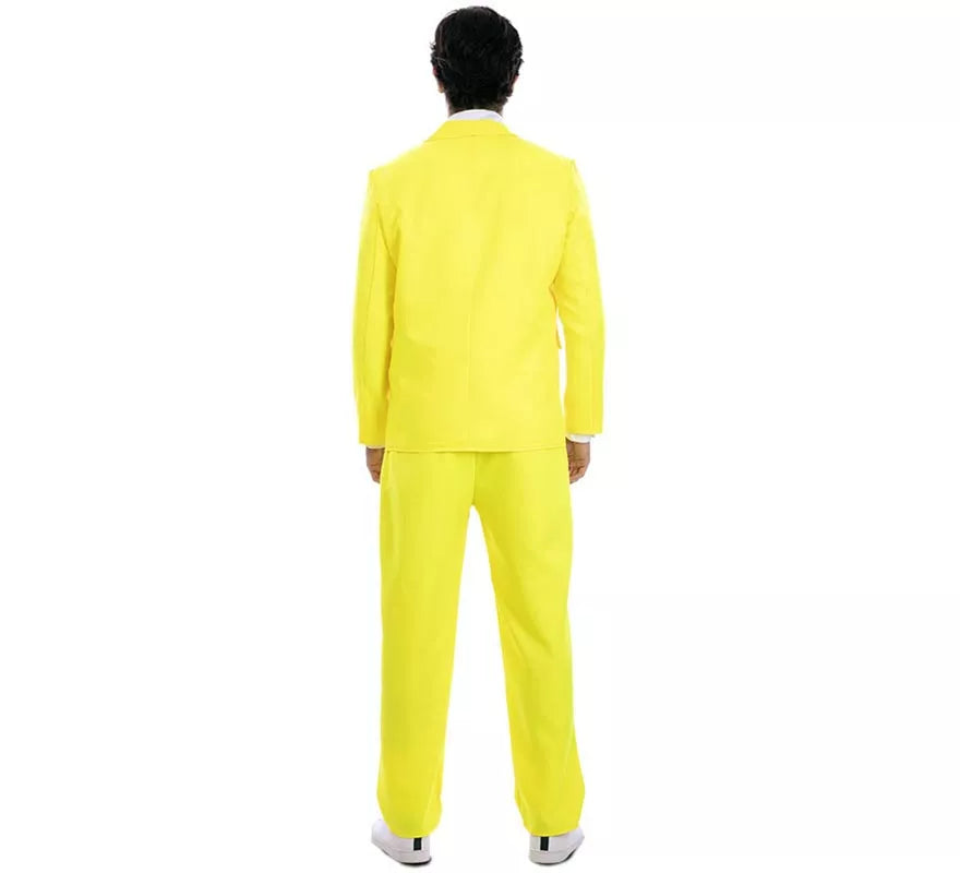 Disfraz de Traje Neón amarillo para hombre