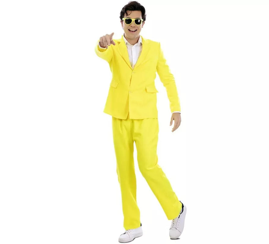 Translation missing: de.Disfraz de Traje Neón amarillo para hombre