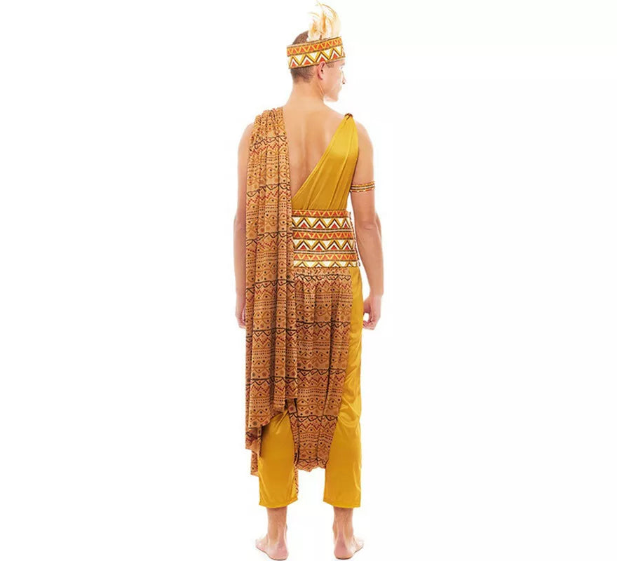 Translation missing: de.Disfraz de Tribal Africano amarillo y marrón para hombre