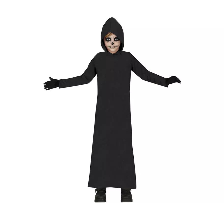 Translation missing: de.Disfraz de Túnica de la Muerte con Capucha negra para niños