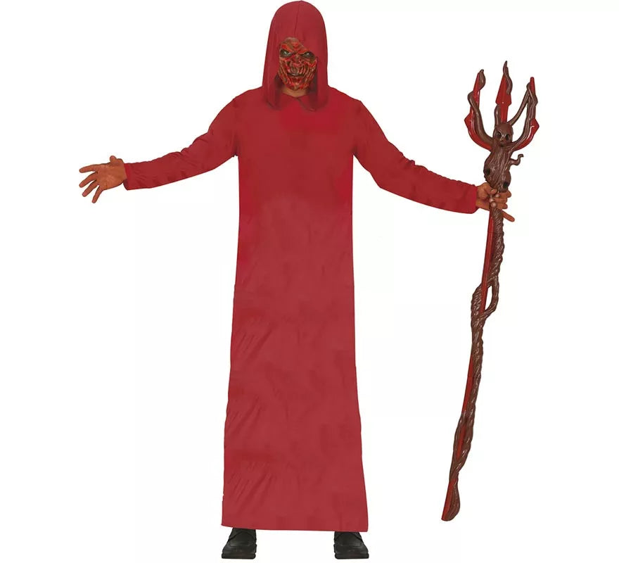 Translation missing: de.Disfraz de Túnica Demonio con Capucha roja para adulto