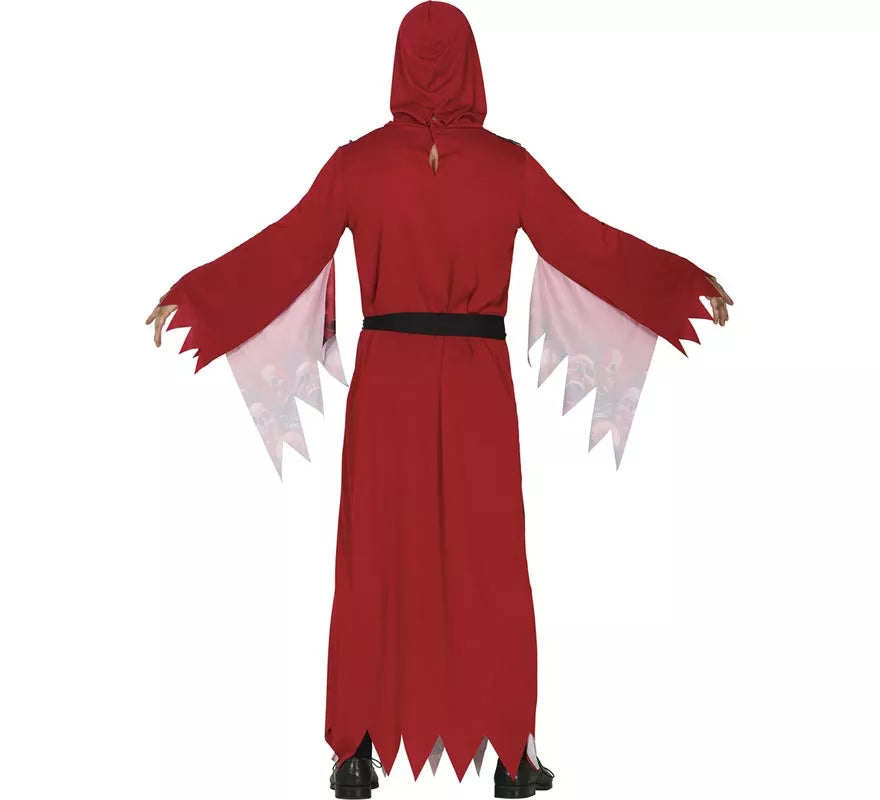 Translation missing: de.Disfraz de Túnica Parca roja para hombre