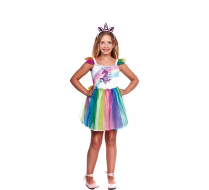Disfraz de Unicornio Arcoíris Cálido para niña