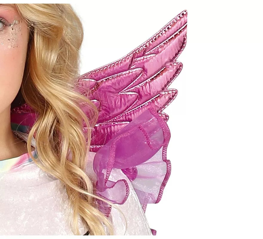 Translation missing: de.Disfraz de Unicornio Arcoíris con alas para niña