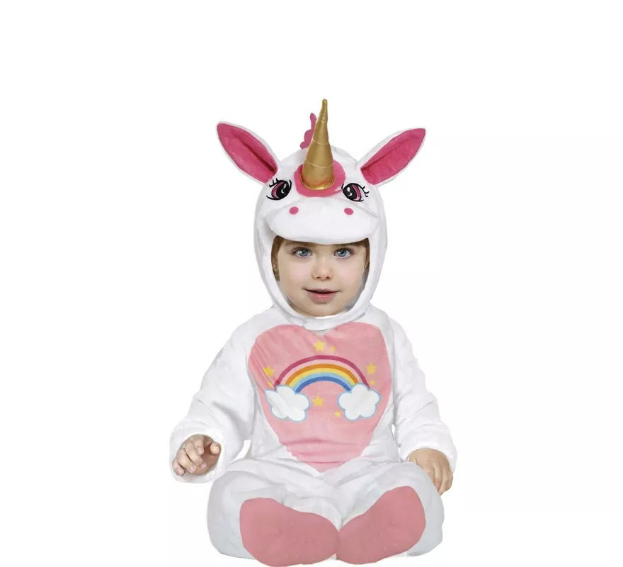 Translation missing: de.Disfraz de Unicornio Arcoíris Rosa para bebé