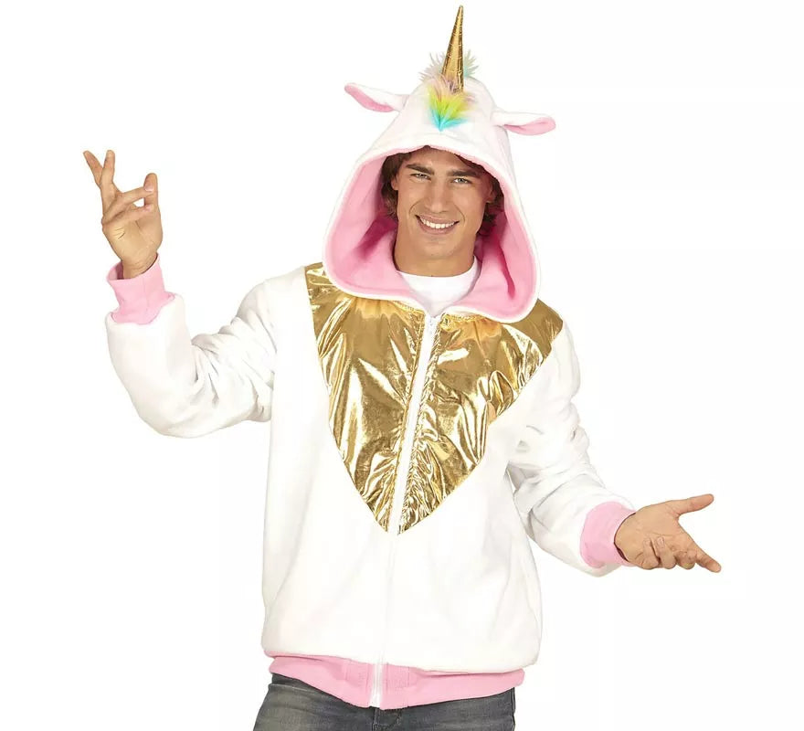 Translation missing: de.Disfraz de Unicornio Fantasía dorado para adulto