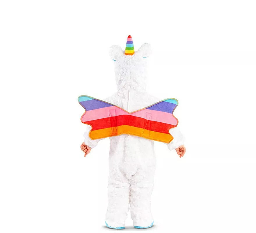 Disfraz de Unicornio multicolor con alas para bebé