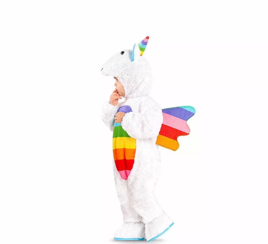 Translation missing: de.Disfraz de Unicornio multicolor con alas para bebé