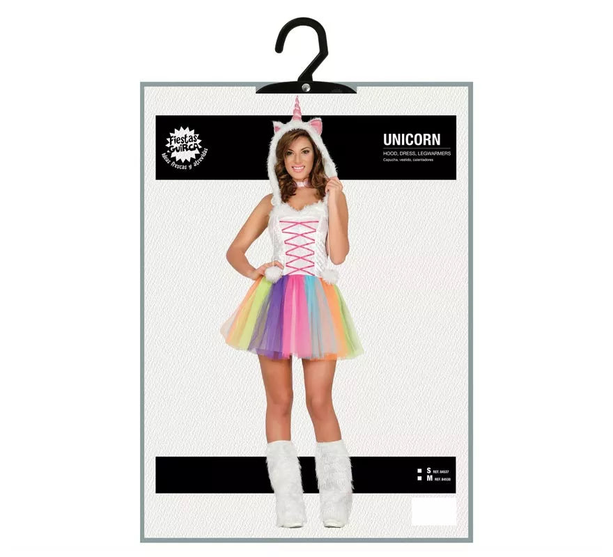Translation missing: de.Disfraz de Unicornio Multicolor con tutú para mujer