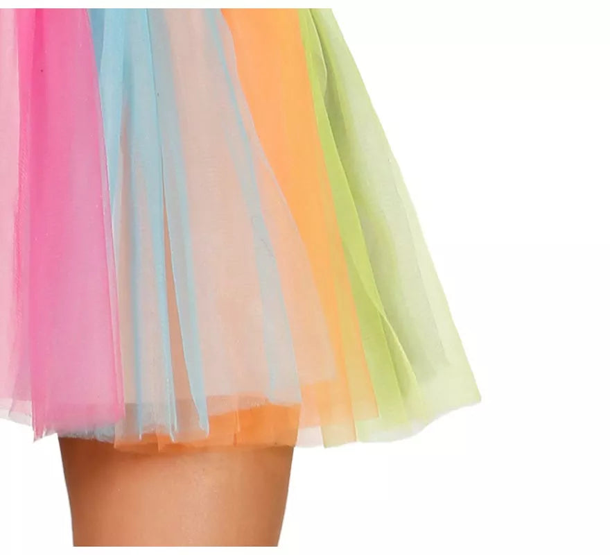 Disfraz de Unicornio Multicolor con tutú para mujer
