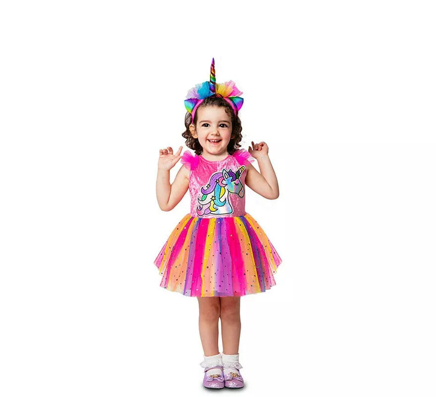 Translation missing: de.Disfraz de Unicornio multicolor para bebé