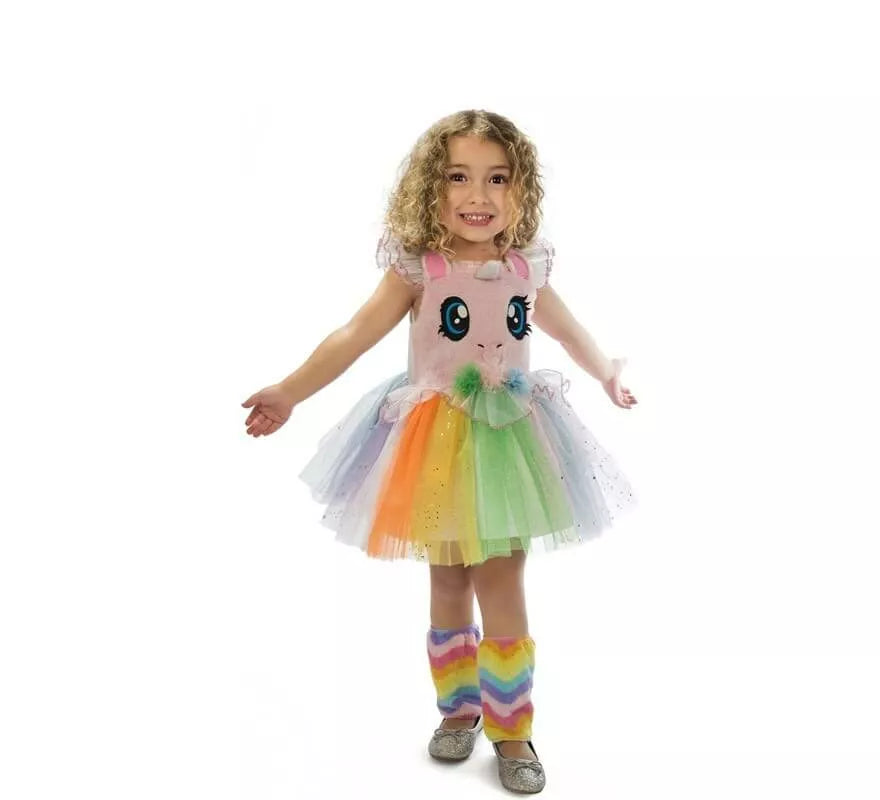 Translation missing: de.Disfraz de Unicornio Rosa con ojitos para niña