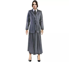 Gestreiftes Gothic-Schuluniform-Kostüm für Damen
